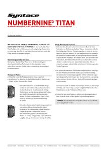 Bedienungsanleitung Syntace NumberNine² Titan