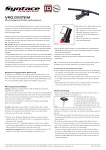 Bedienungsanleitung Syntace VRO System