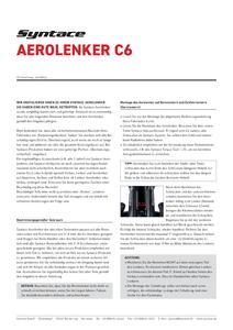 Bedienungsanleitung Syntace Aerolenker C6
